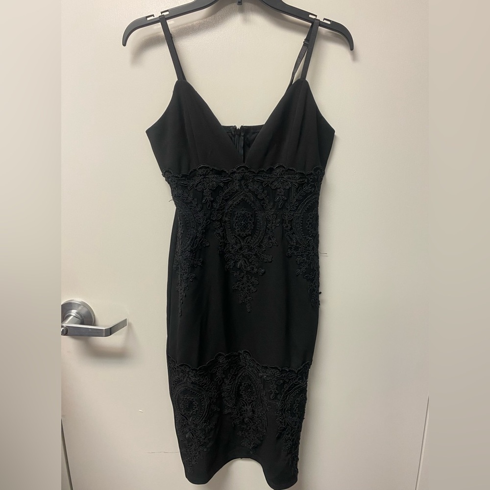 NWT Lace Trim Mini Dress